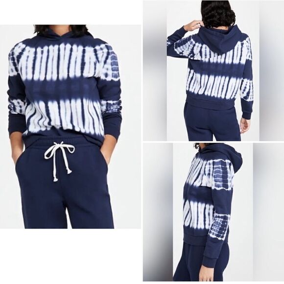 MADEWELL Navy and White Retro Hoodie Sweatshirt-XS - Picture 1 of 9